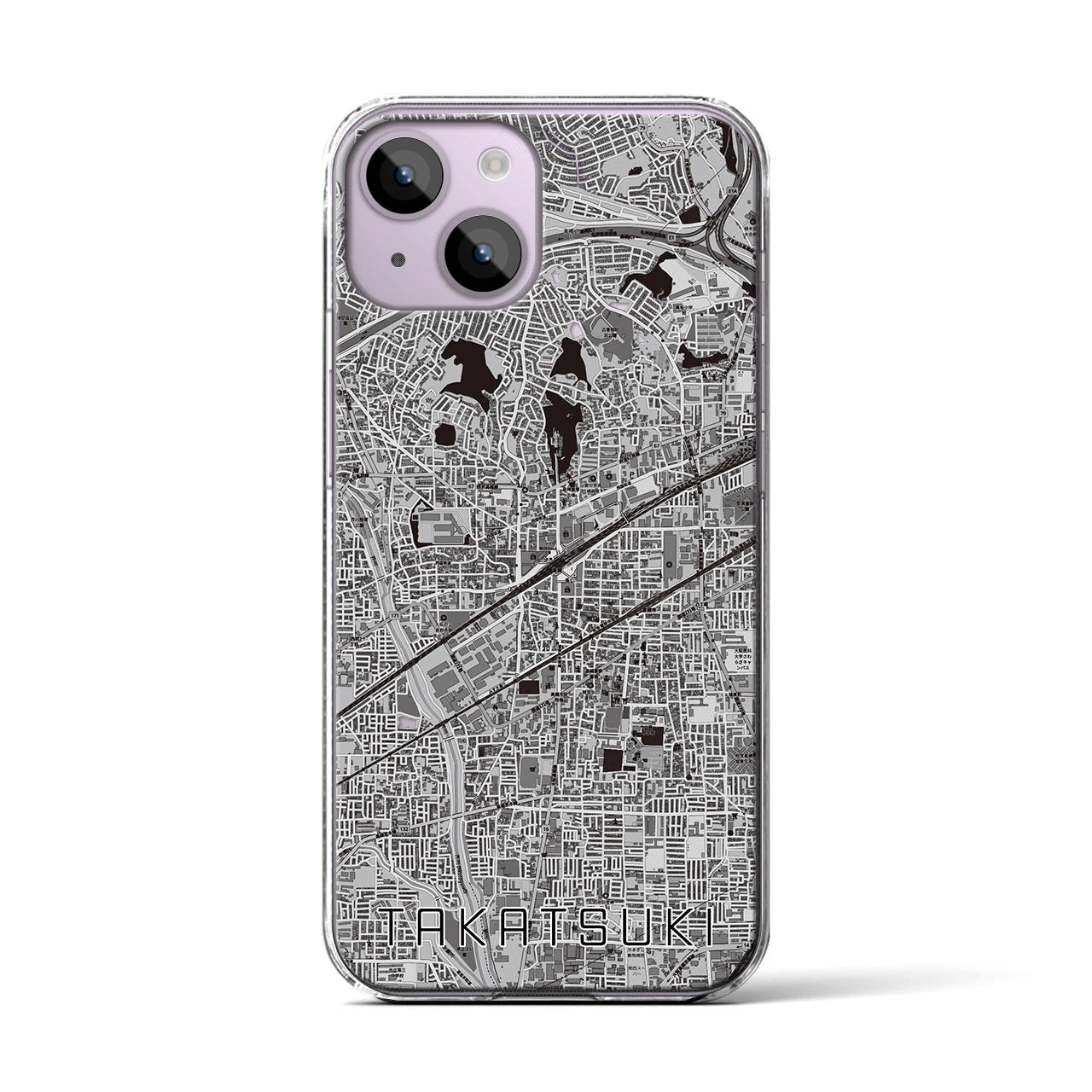 【高槻(大阪府)】地図柄iPhoneケース(クリアタイプ)