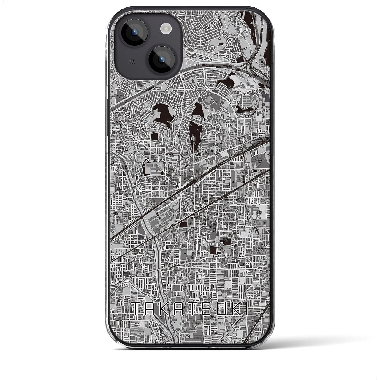 【高槻(大阪府)】地図柄iPhoneケース(クリアタイプ)