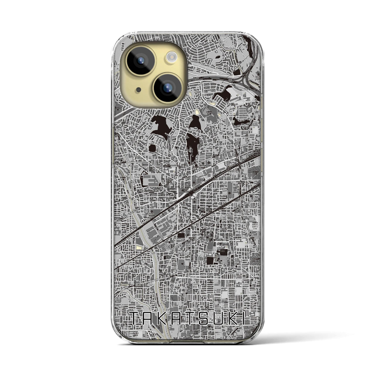 【高槻(大阪府)】地図柄iPhoneケース(クリアタイプ)