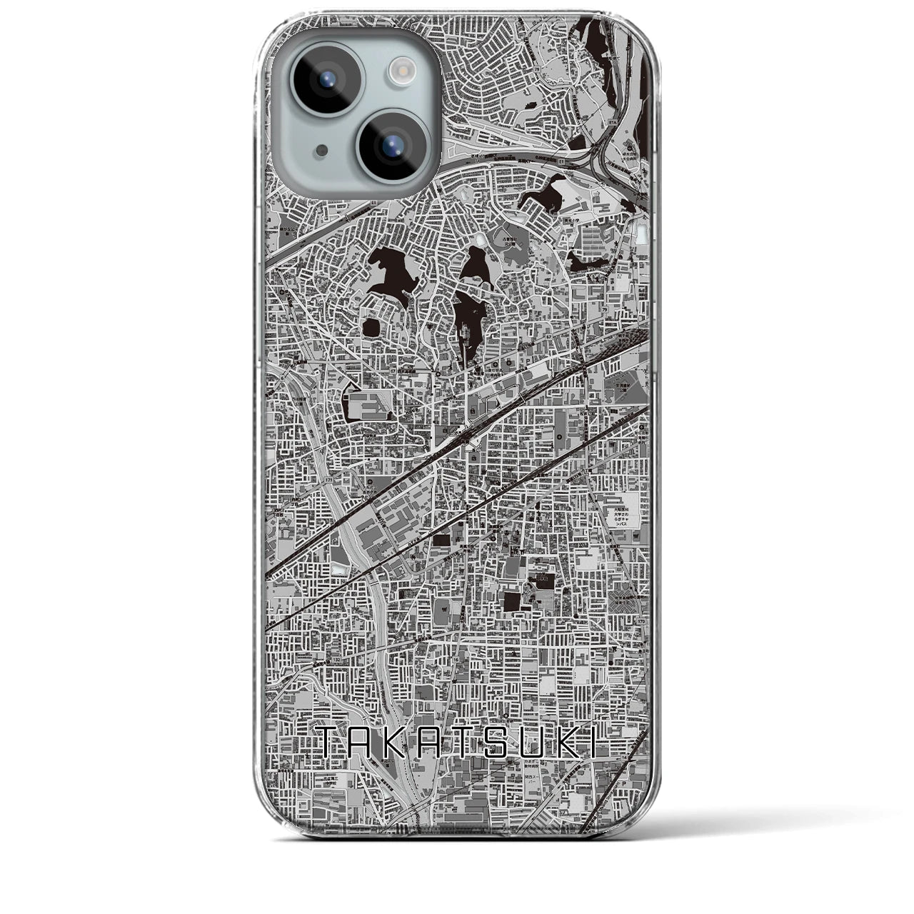 【高槻(大阪府)】地図柄iPhoneケース(クリアタイプ)