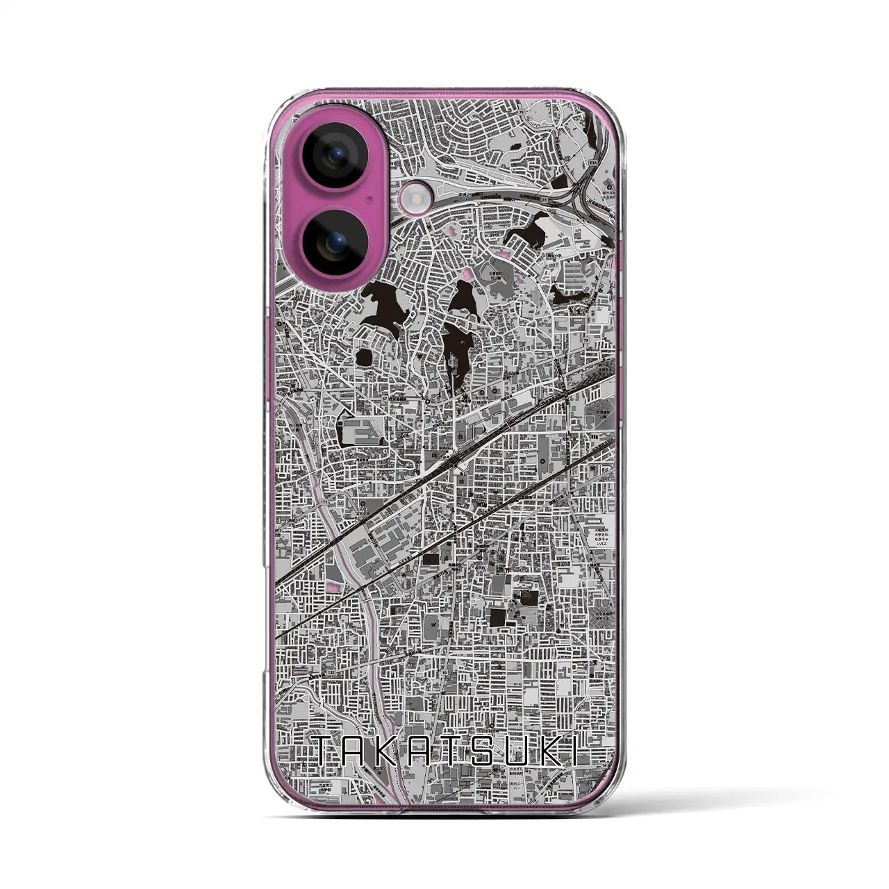 【高槻(大阪府)】地図柄iPhoneケース(クリアタイプ)