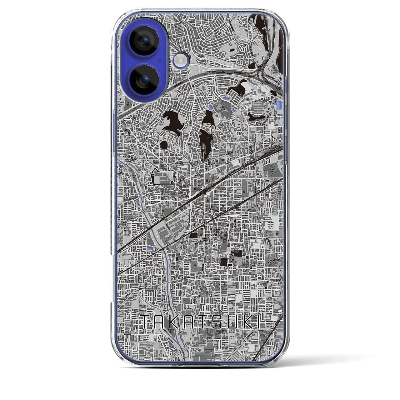 【高槻(大阪府)】地図柄iPhoneケース(クリアタイプ)