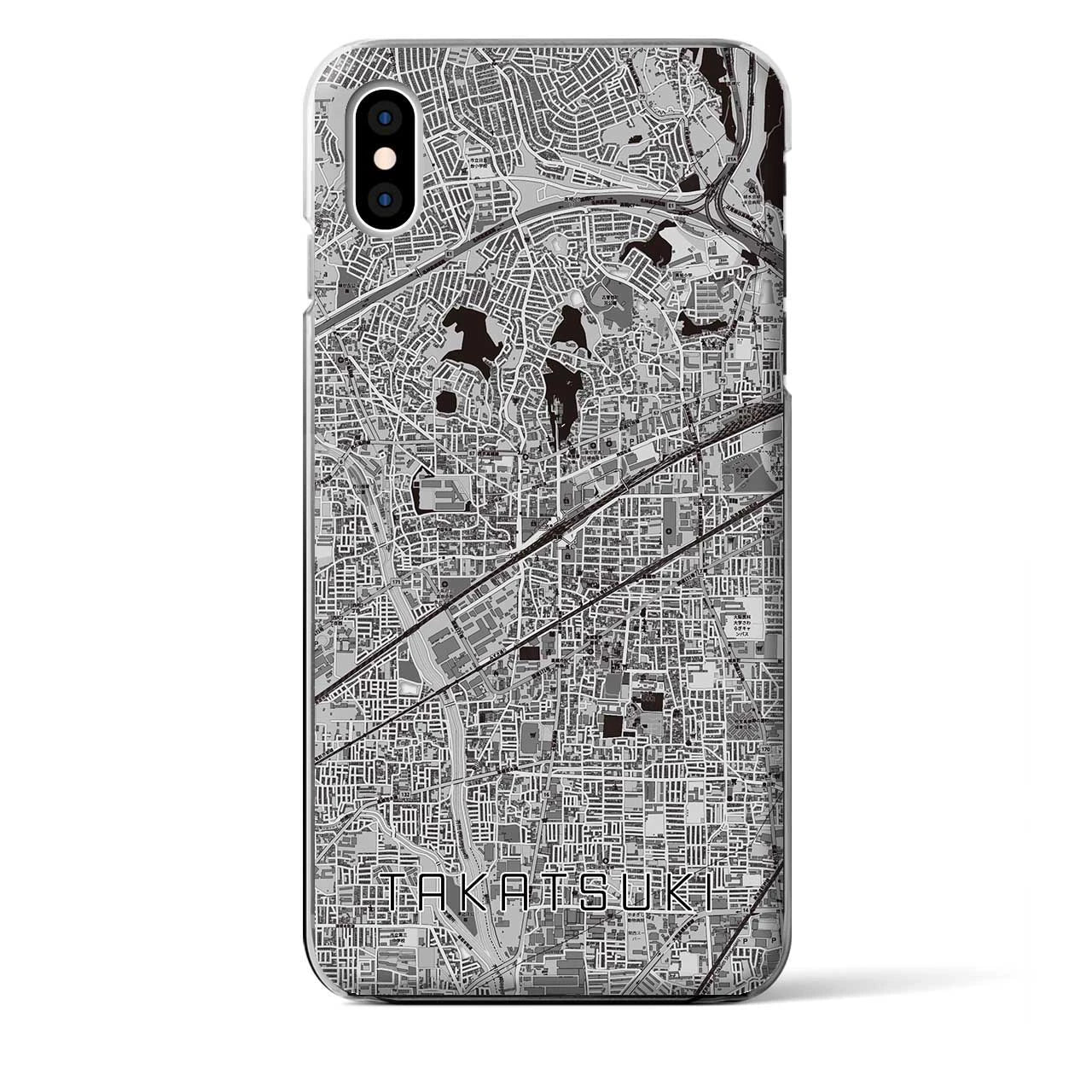 【高槻(大阪府)】地図柄iPhoneケース(クリアタイプ)