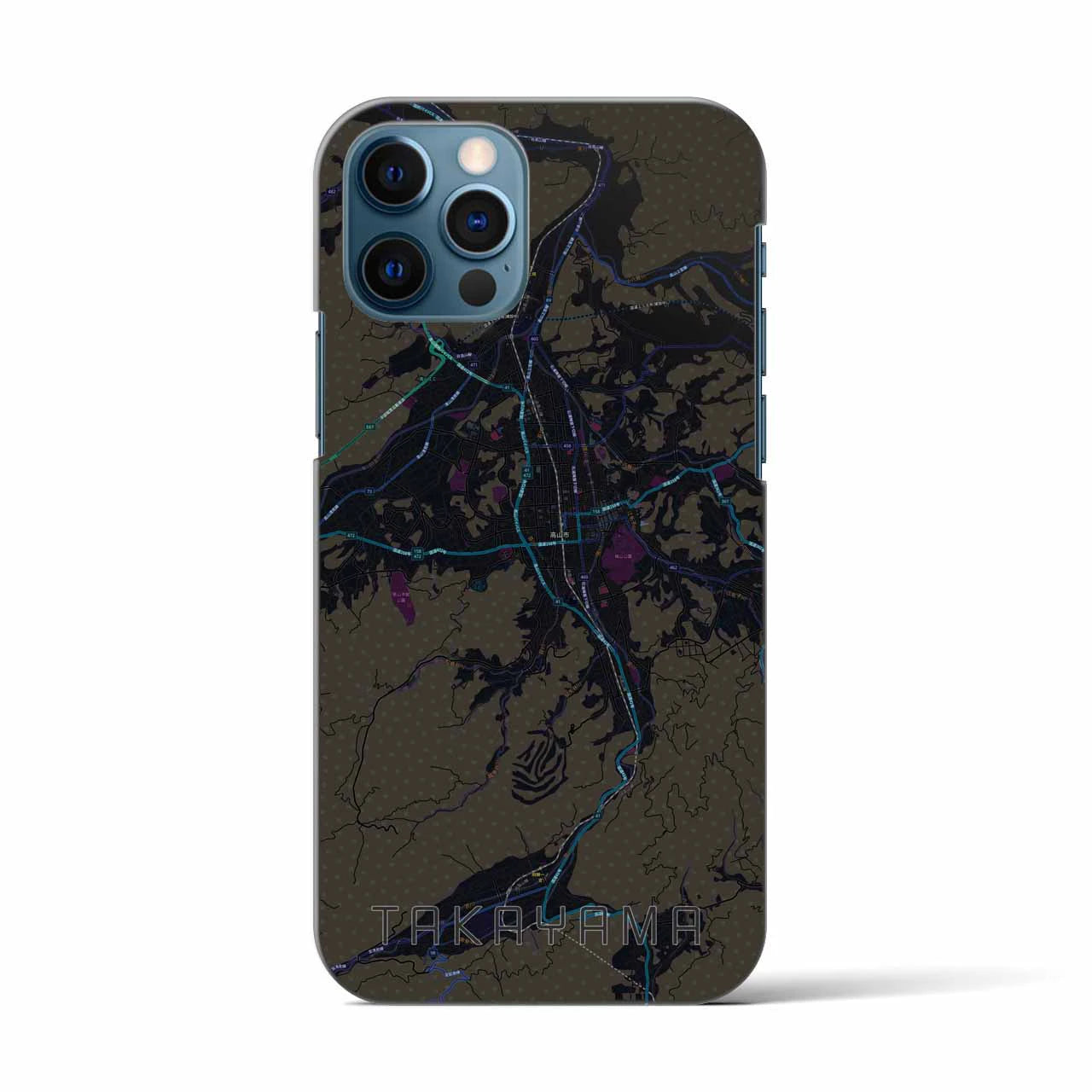 【高山(岐阜県)】地図柄iPhoneケース(バックカバータイプ)