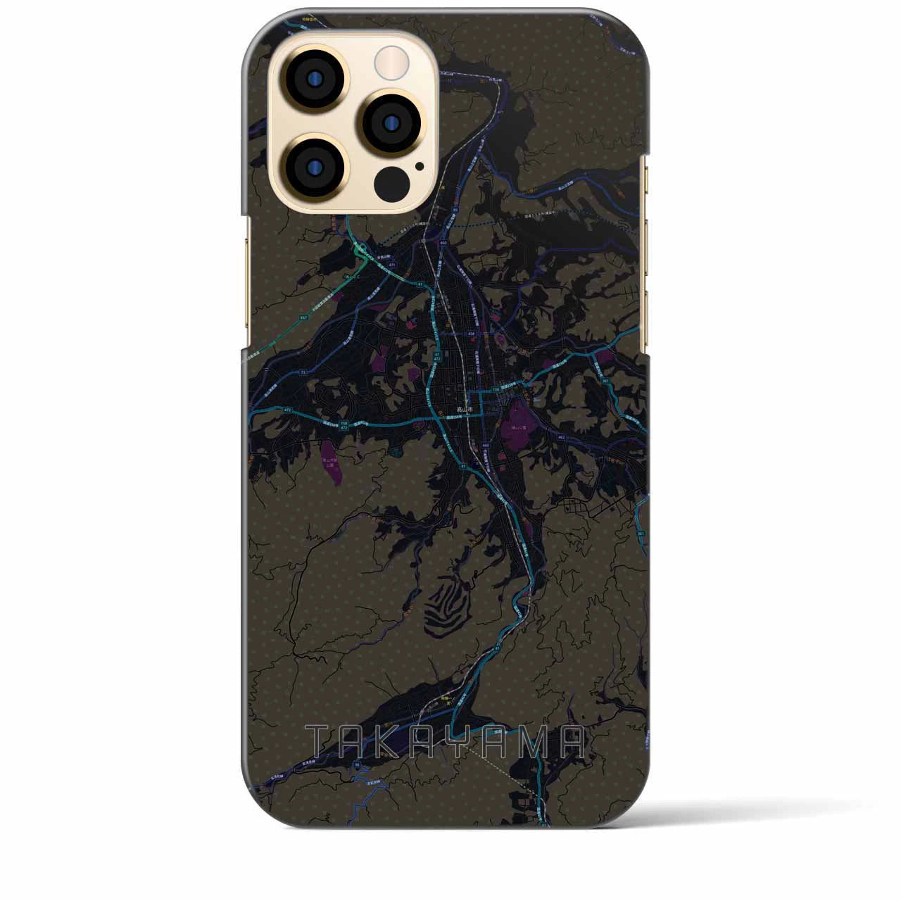 【高山(岐阜県)】地図柄iPhoneケース(バックカバータイプ)
