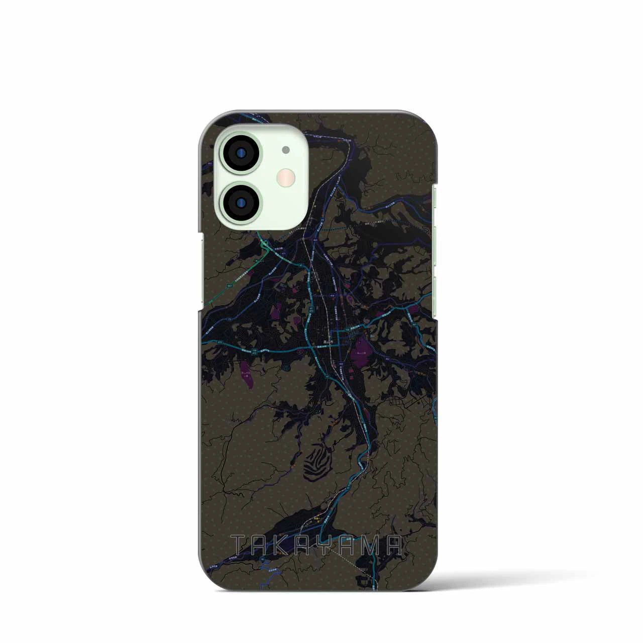 【高山(岐阜県)】地図柄iPhoneケース(バックカバータイプ)