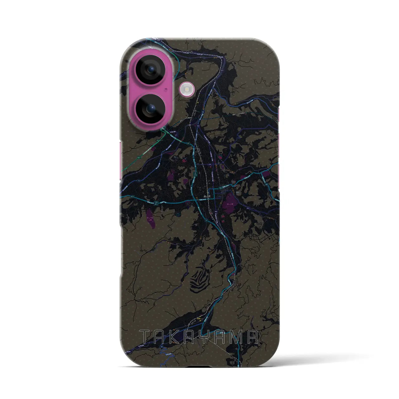 【高山(岐阜県)】地図柄iPhoneケース(バックカバータイプ)