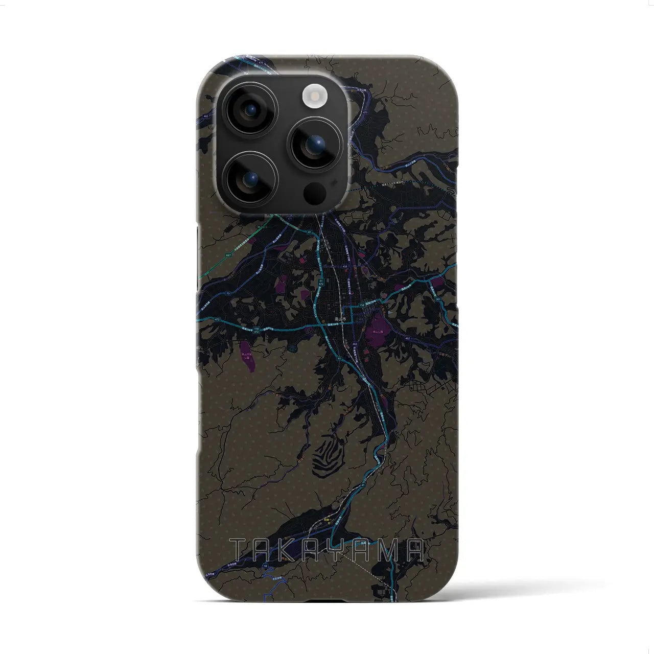 【高山(岐阜県)】地図柄iPhoneケース(バックカバータイプ)