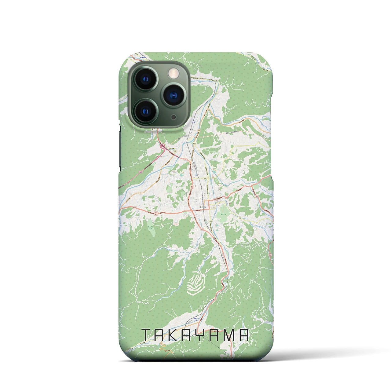 【高山(岐阜県)】地図柄iPhoneケース(バックカバータイプ)