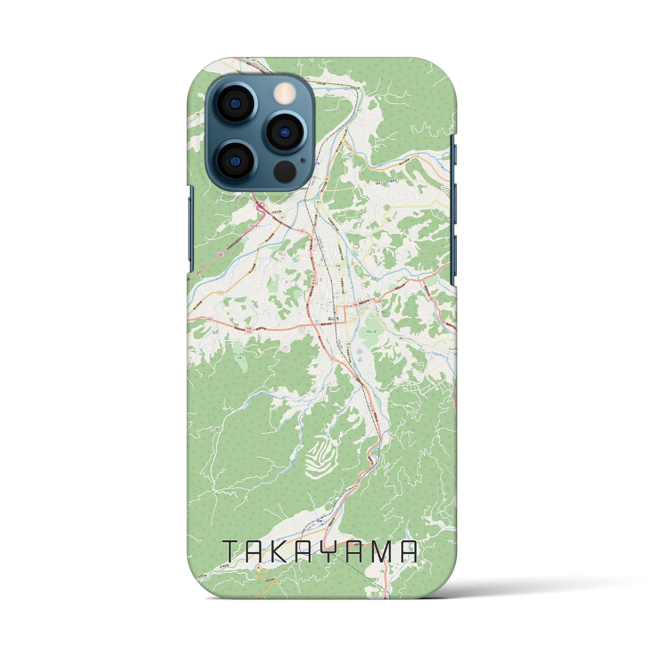 【高山(岐阜県)】地図柄iPhoneケース(バックカバータイプ)