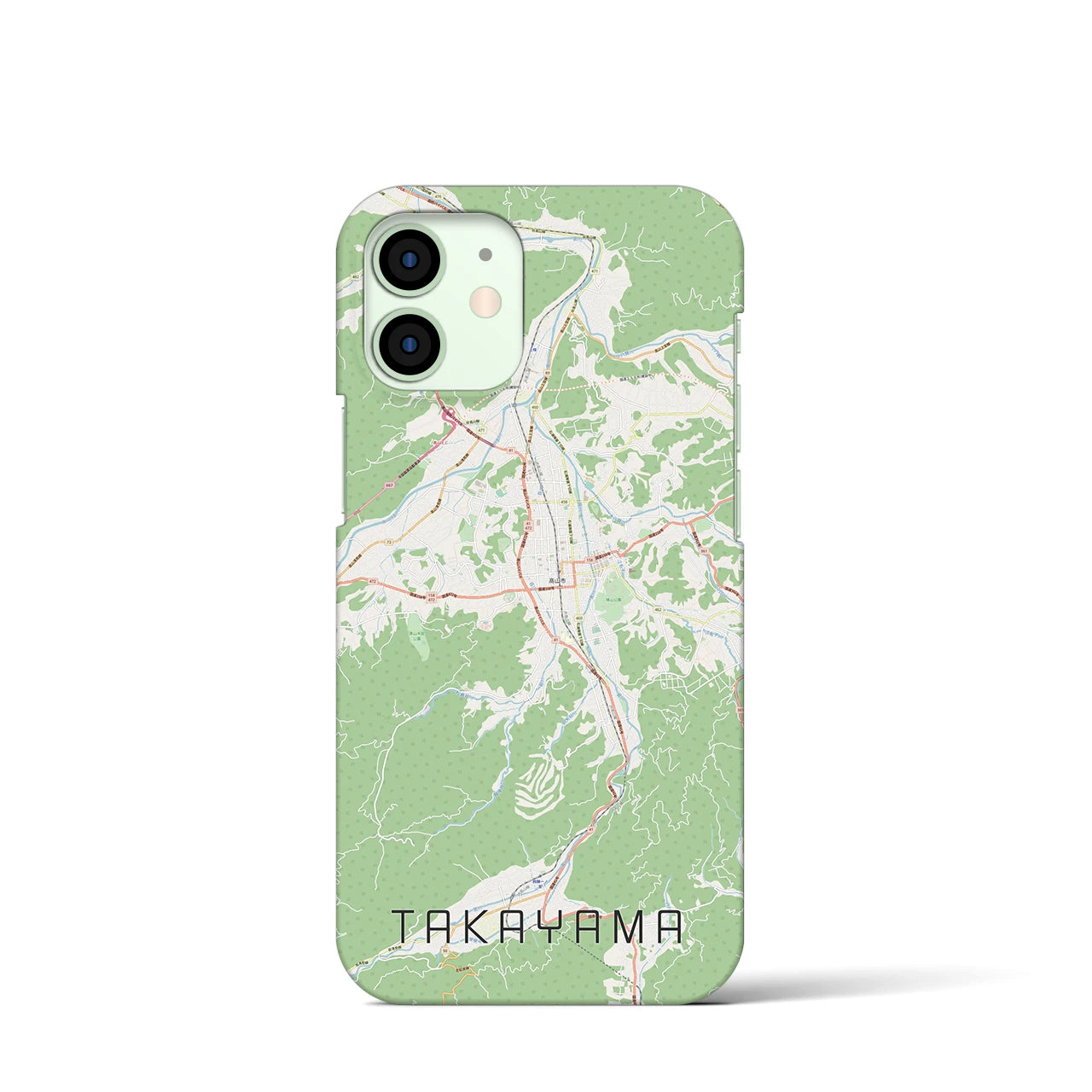 【高山(岐阜県)】地図柄iPhoneケース(バックカバータイプ)