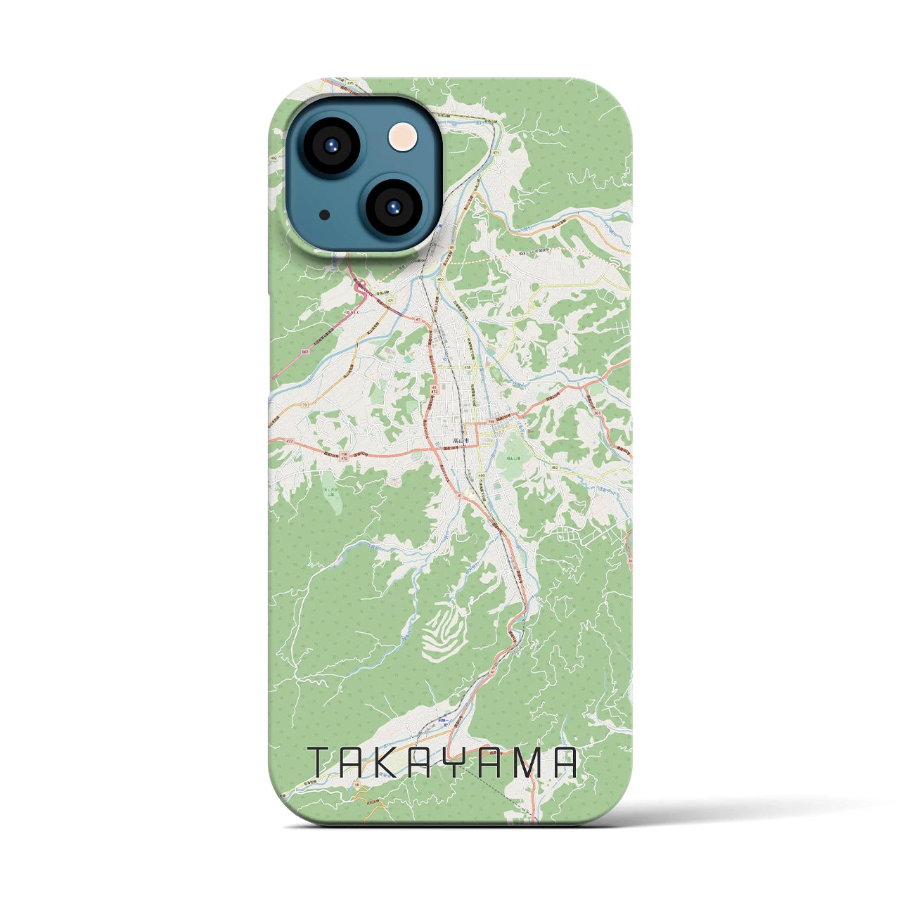 【高山(岐阜県)】地図柄iPhoneケース(バックカバータイプ)