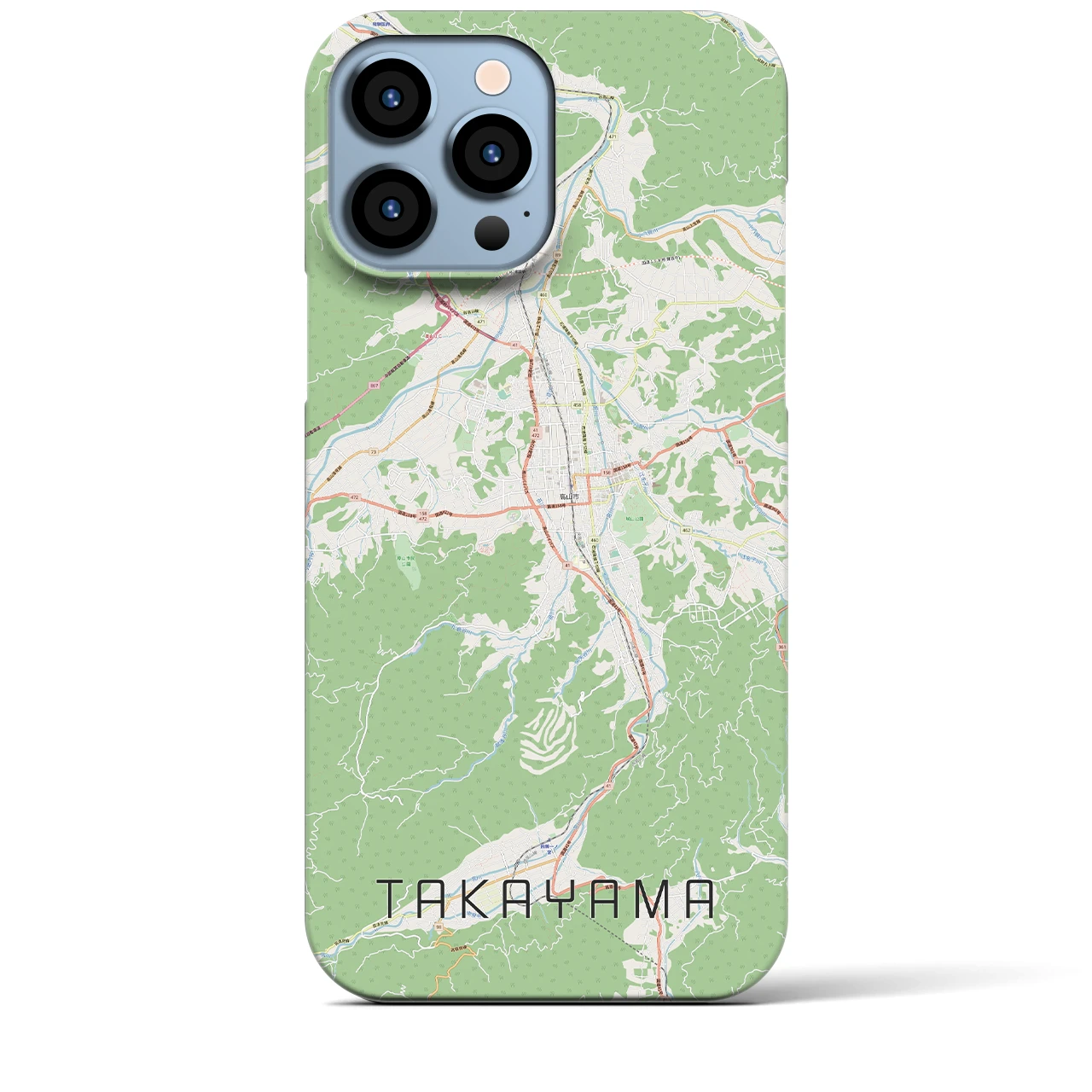 【高山(岐阜県)】地図柄iPhoneケース(バックカバータイプ)