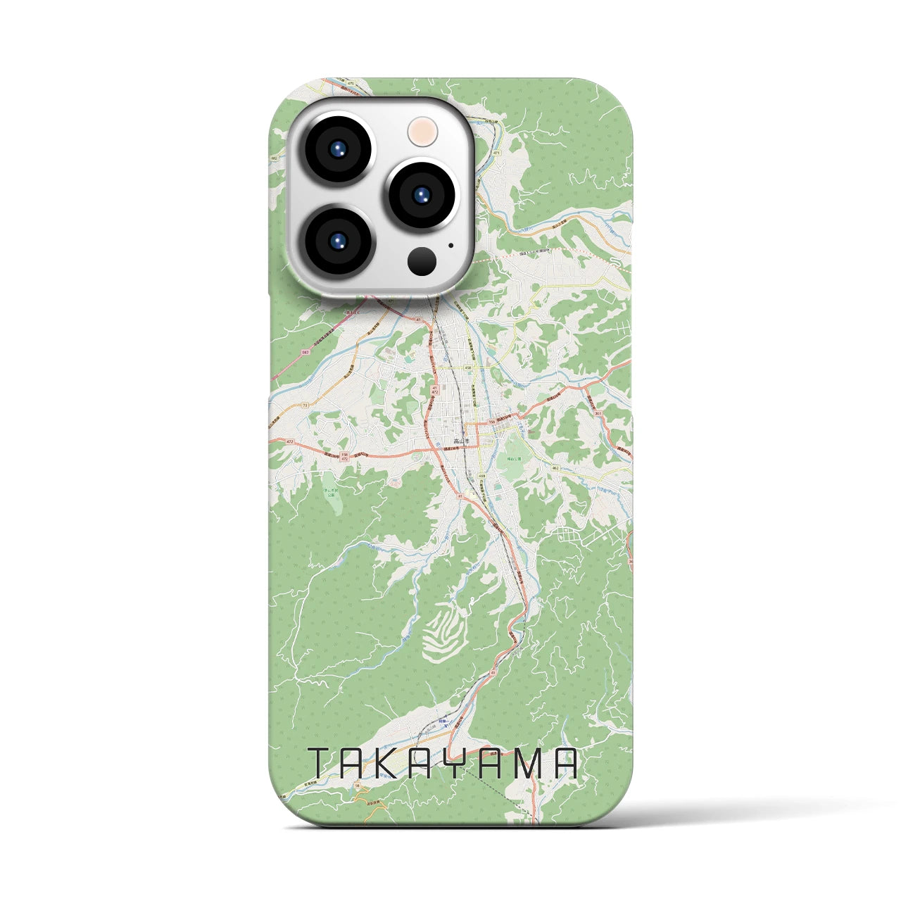 【高山(岐阜県)】地図柄iPhoneケース(バックカバータイプ)
