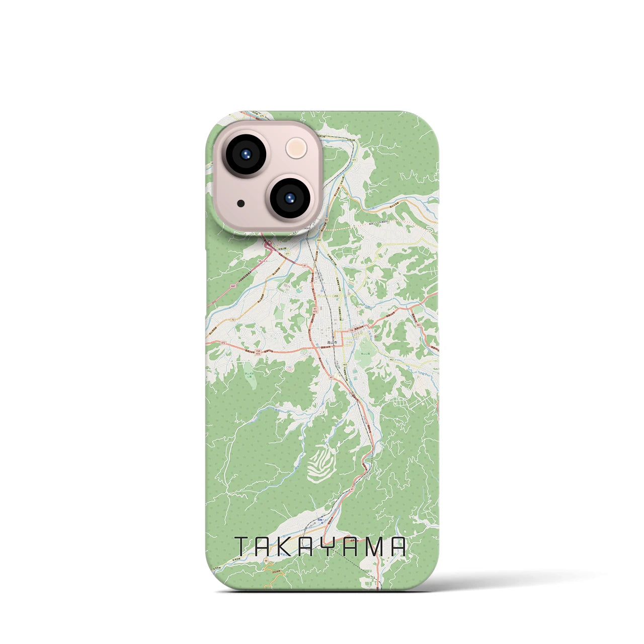 【高山(岐阜県)】地図柄iPhoneケース(バックカバータイプ)