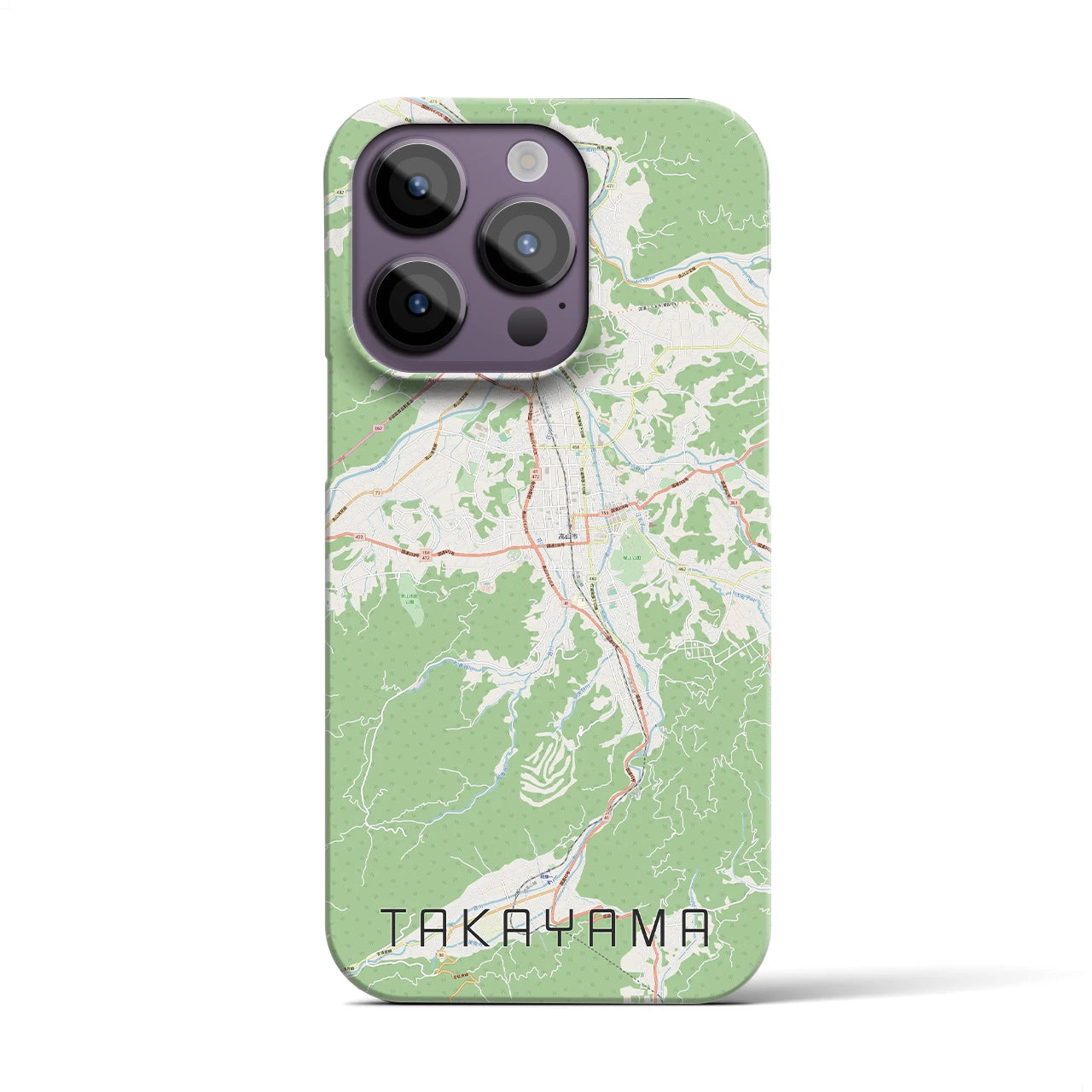 【高山(岐阜県)】地図柄iPhoneケース(バックカバータイプ)