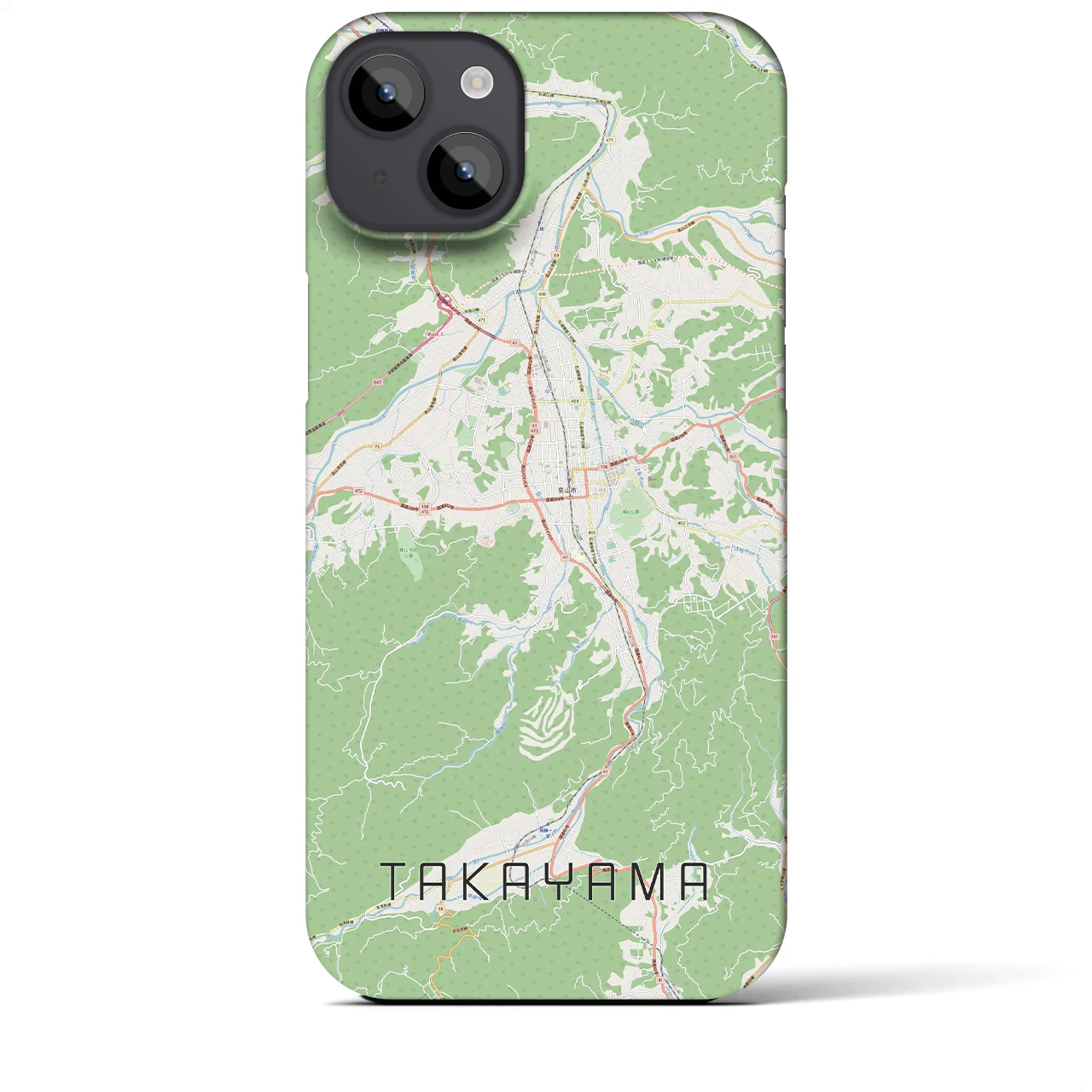 【高山(岐阜県)】地図柄iPhoneケース(バックカバータイプ)