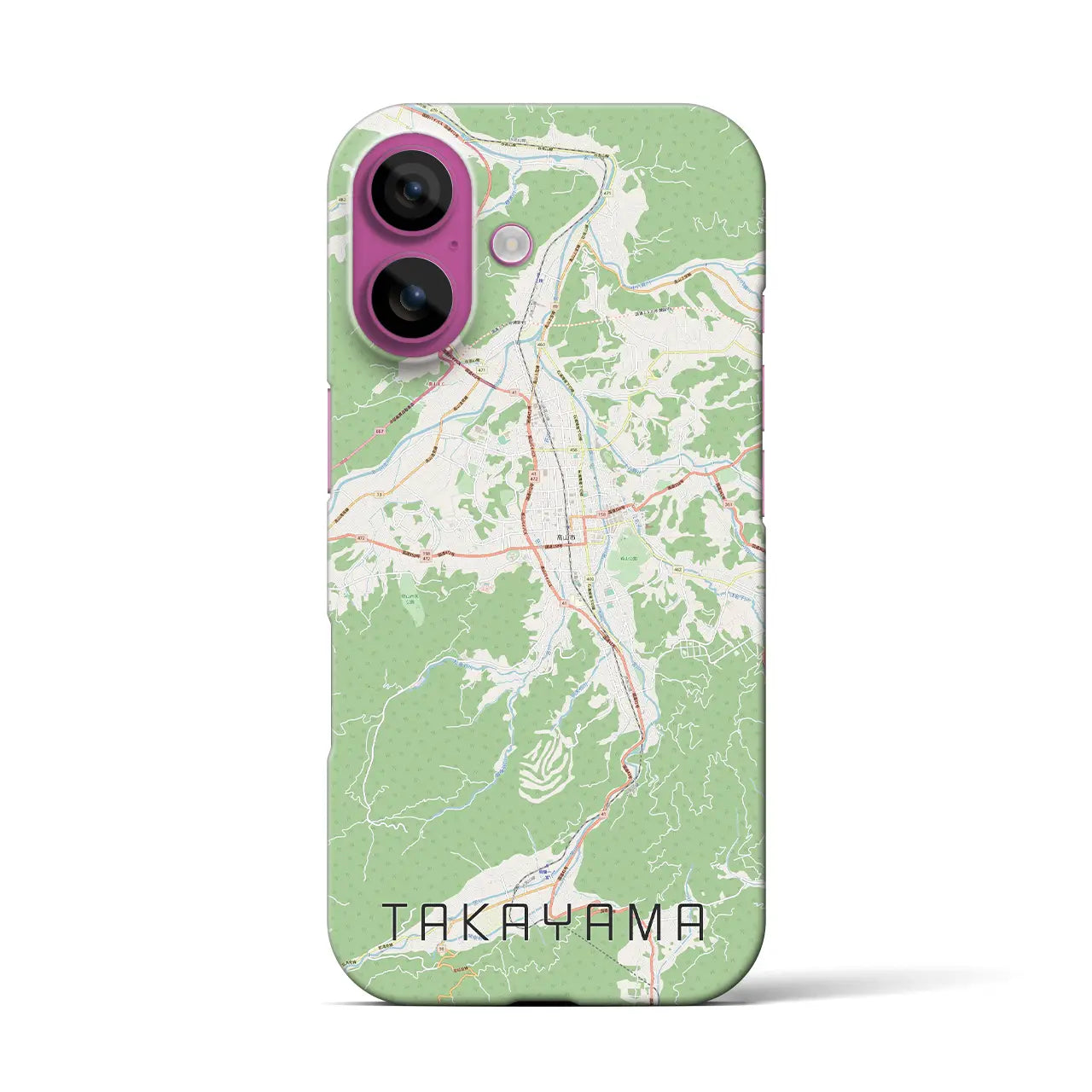 【高山(岐阜県)】地図柄iPhoneケース(バックカバータイプ)