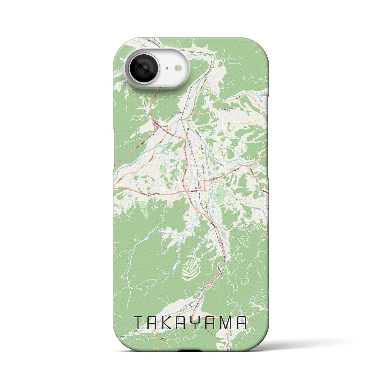 【高山(岐阜県)】地図柄iPhoneケース(バックカバータイプ)