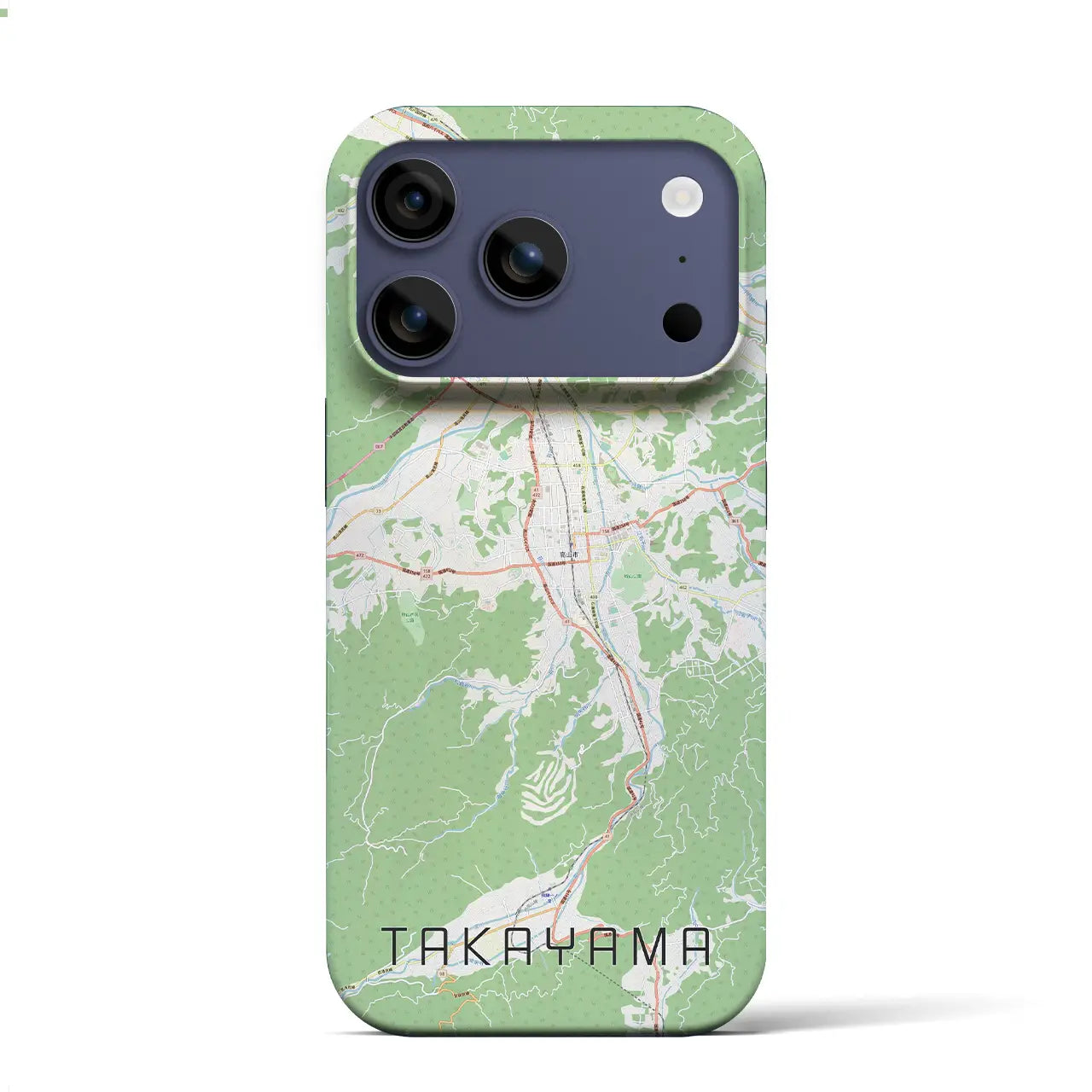 【高山(岐阜県)】地図柄iPhoneケース(バックカバータイプ)