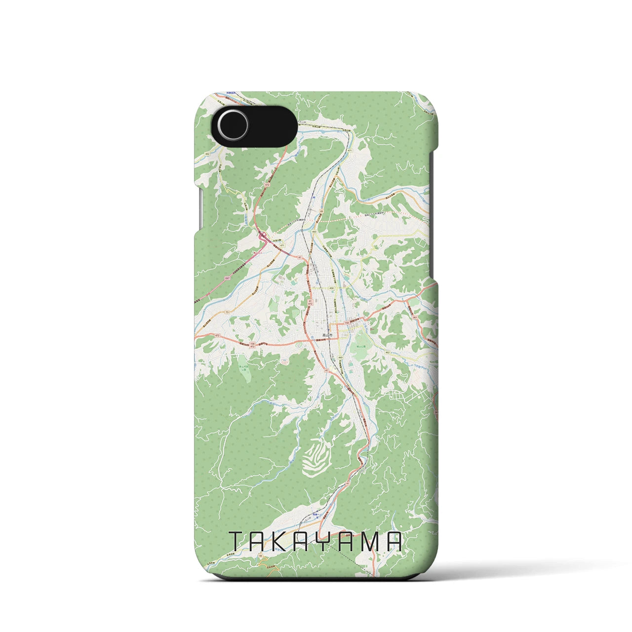 【高山(岐阜県)】地図柄iPhoneケース(バックカバータイプ)