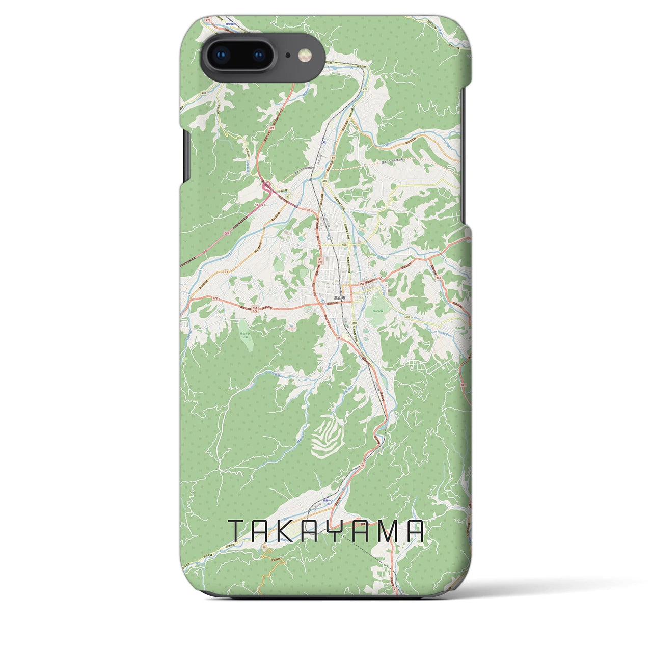 【高山(岐阜県)】地図柄iPhoneケース(バックカバータイプ)