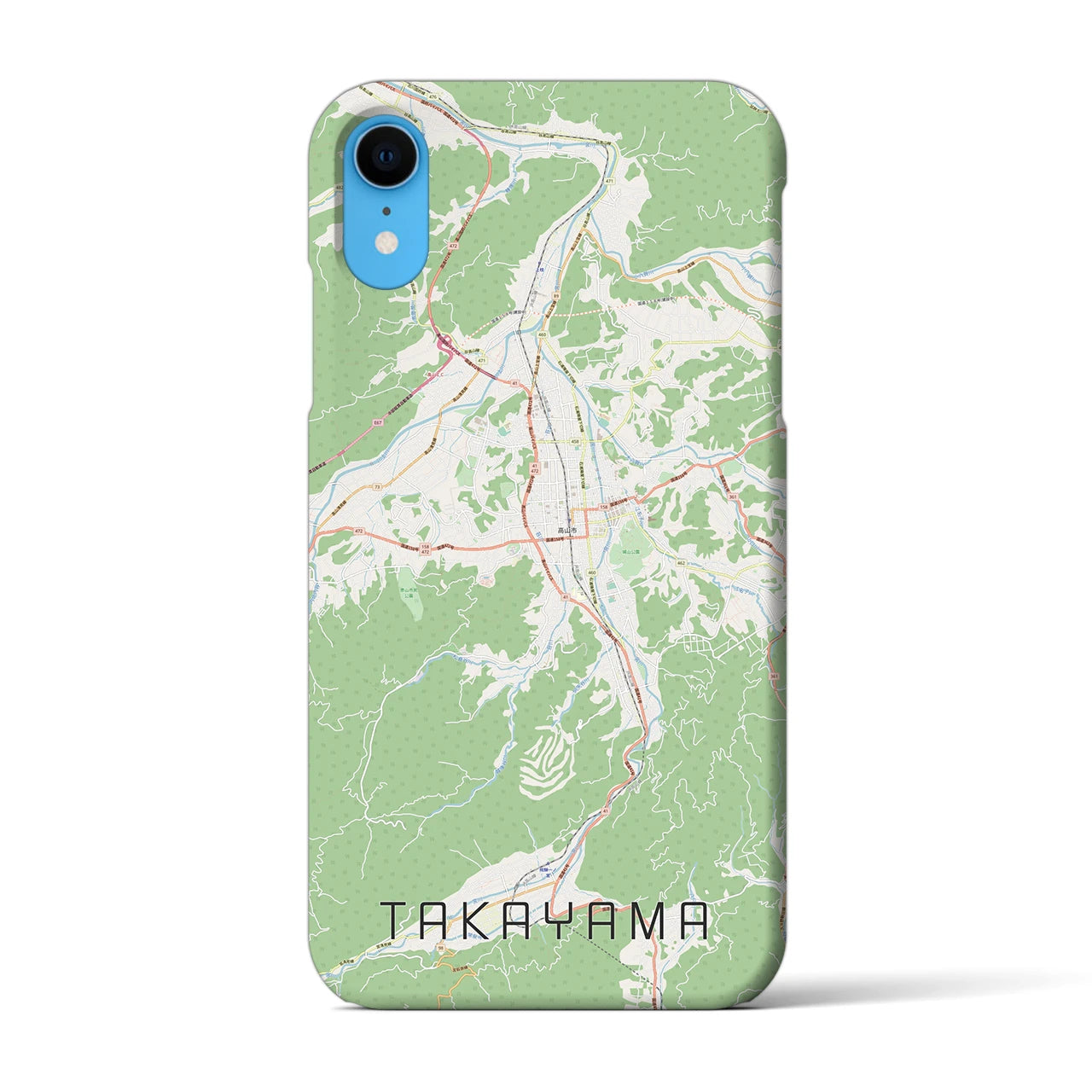 【高山(岐阜県)】地図柄iPhoneケース(バックカバータイプ)