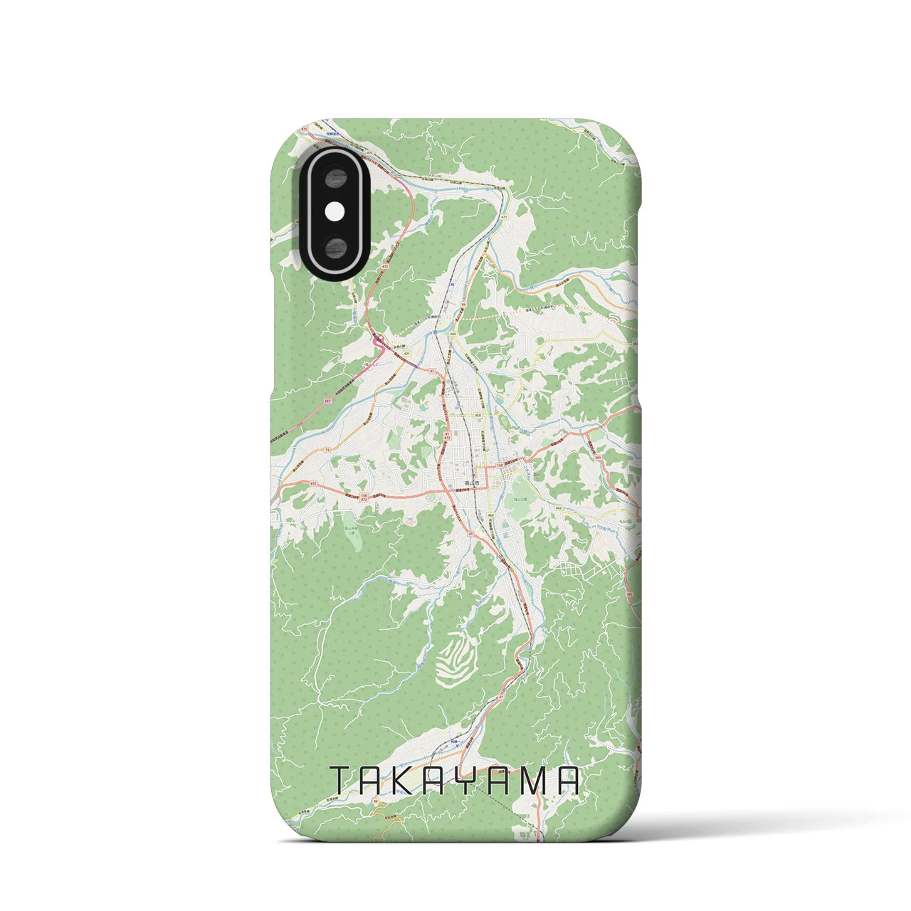 【高山(岐阜県)】地図柄iPhoneケース(バックカバータイプ)