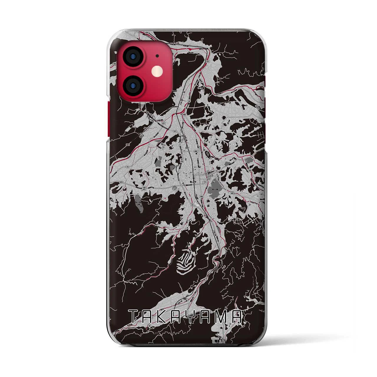 【高山(岐阜県)】地図柄iPhoneケース(クリアタイプ)