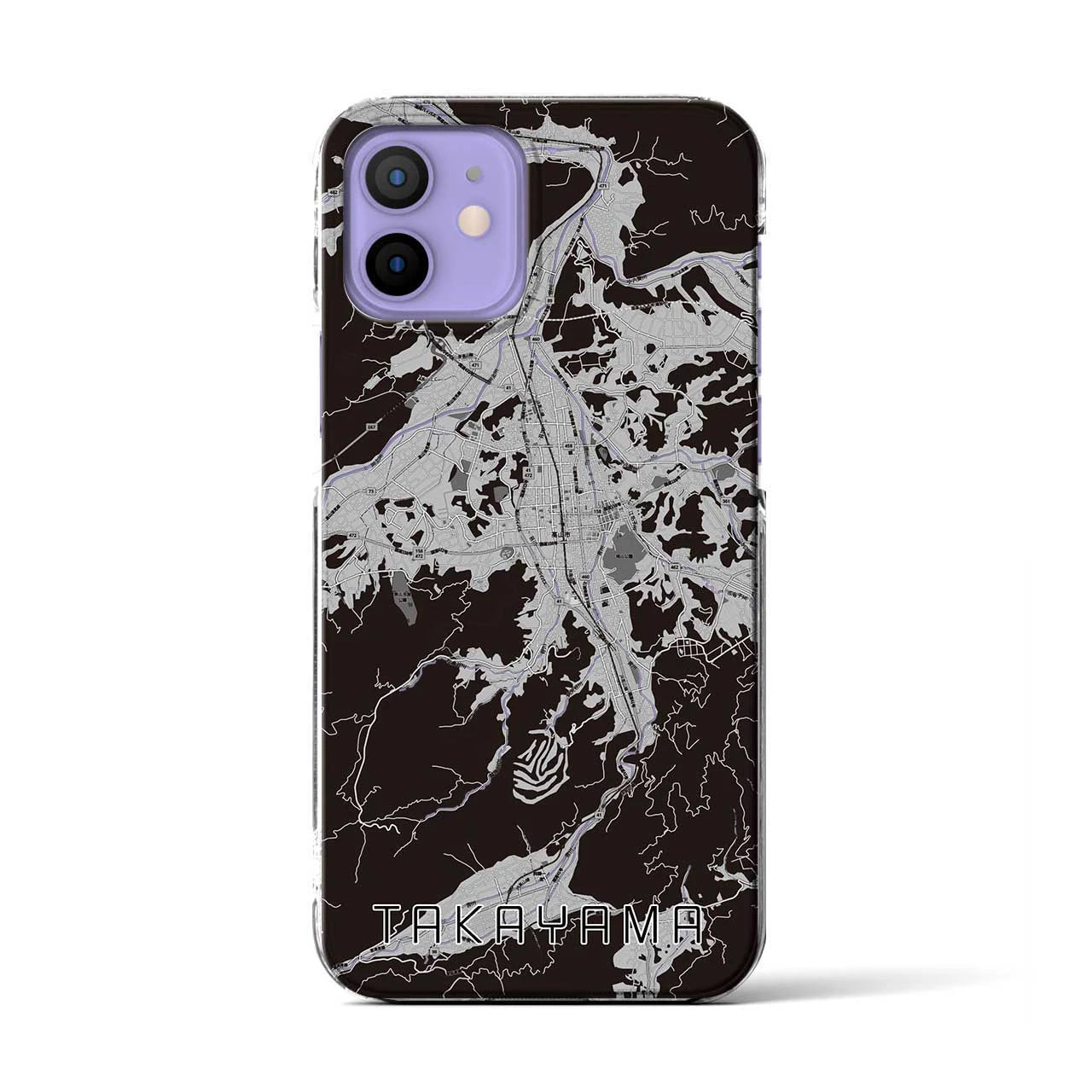 【高山(岐阜県)】地図柄iPhoneケース(クリアタイプ)