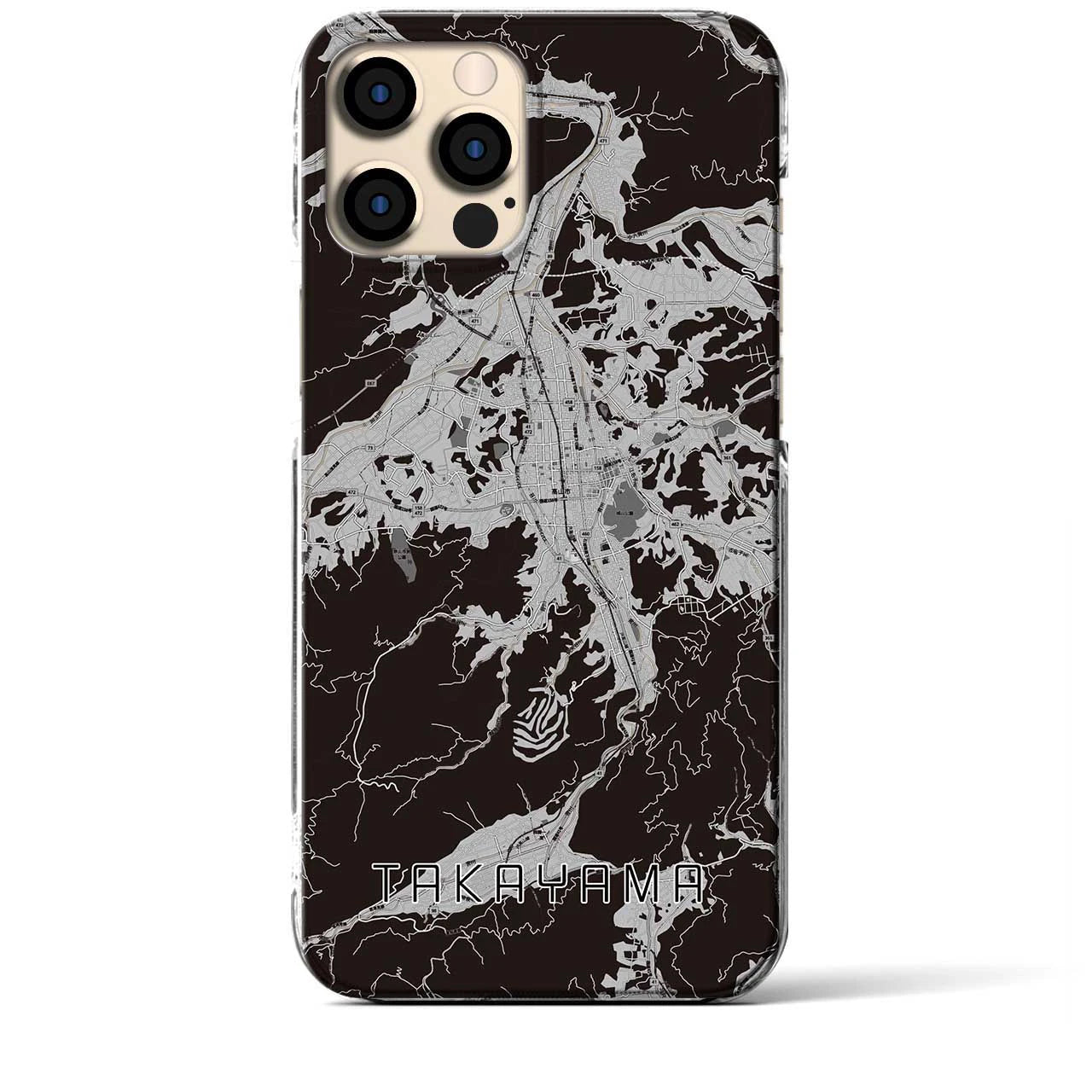 【高山(岐阜県)】地図柄iPhoneケース(クリアタイプ)