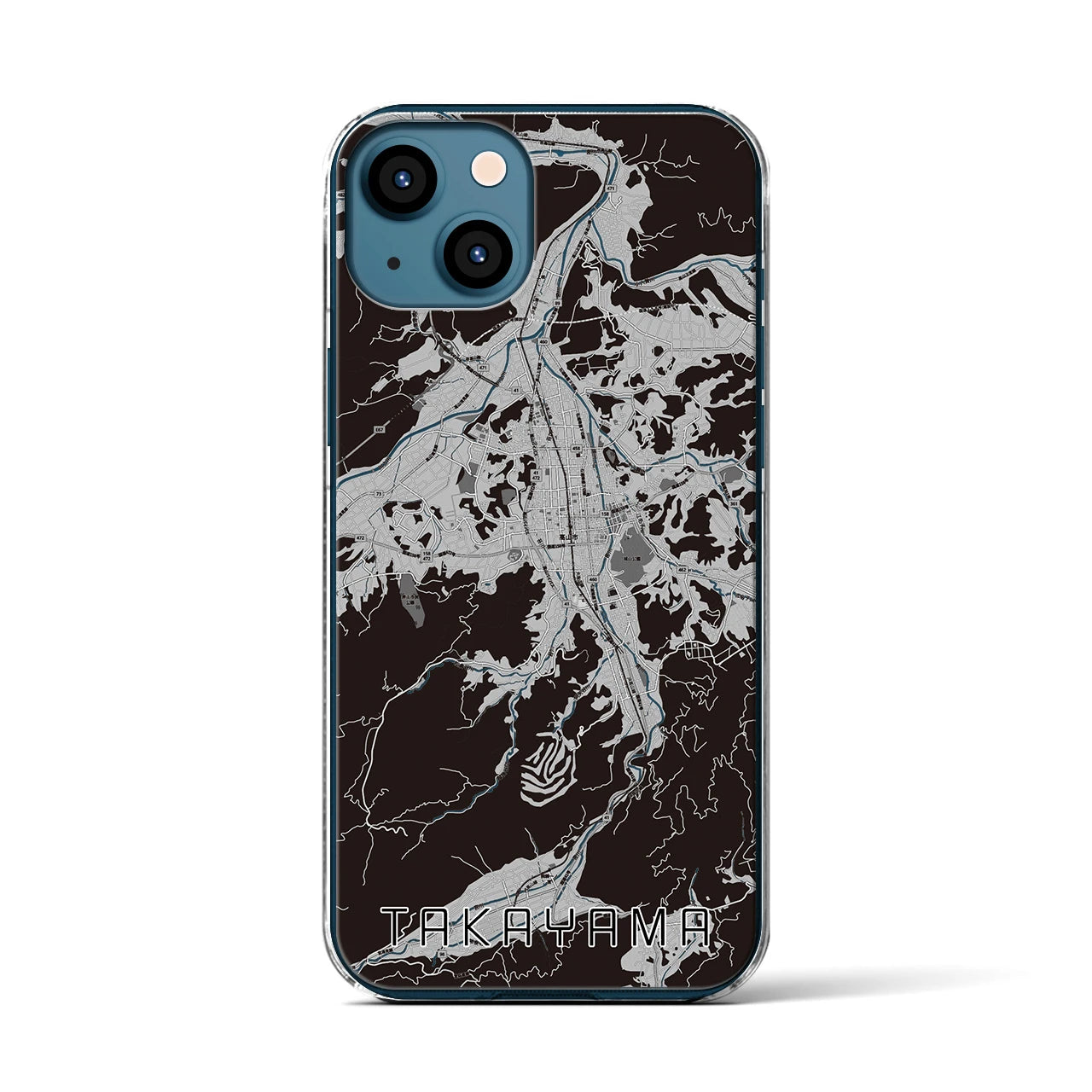 【高山(岐阜県)】地図柄iPhoneケース(クリアタイプ)