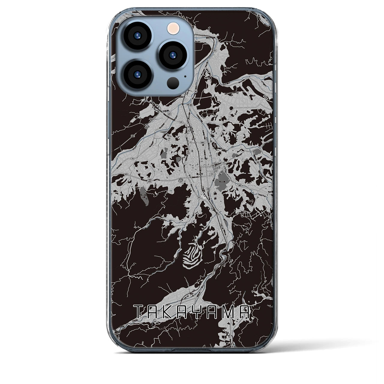 【高山(岐阜県)】地図柄iPhoneケース(クリアタイプ)