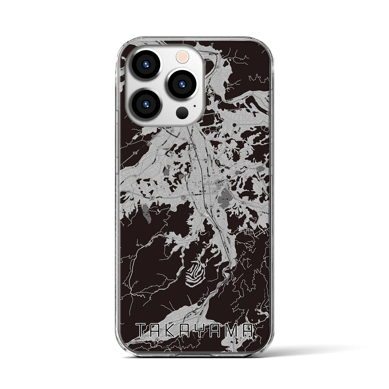 【高山(岐阜県)】地図柄iPhoneケース(クリアタイプ)