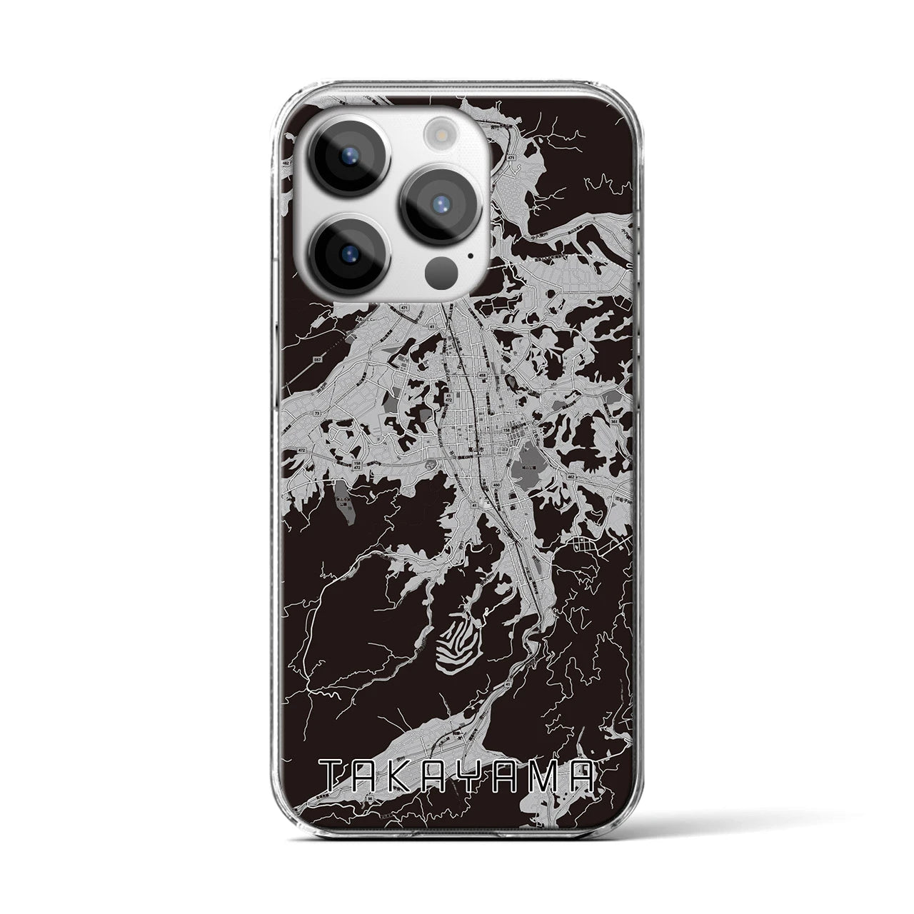 【高山(岐阜県)】地図柄iPhoneケース(クリアタイプ)