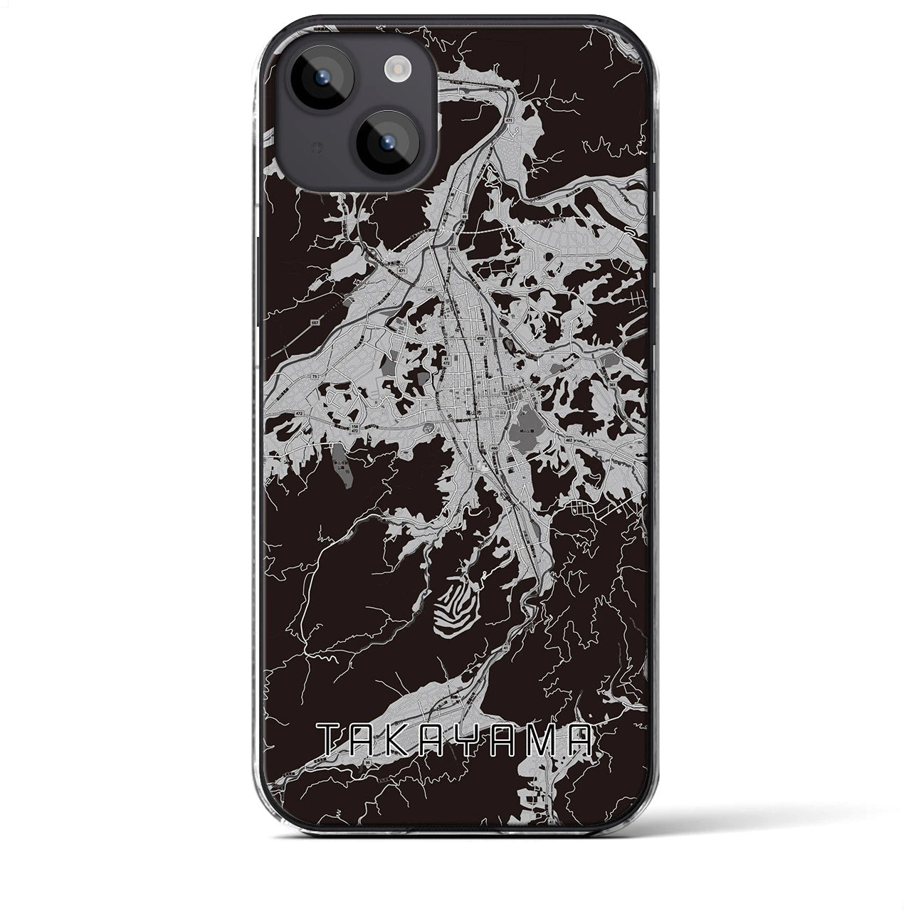 【高山(岐阜県)】地図柄iPhoneケース(クリアタイプ)