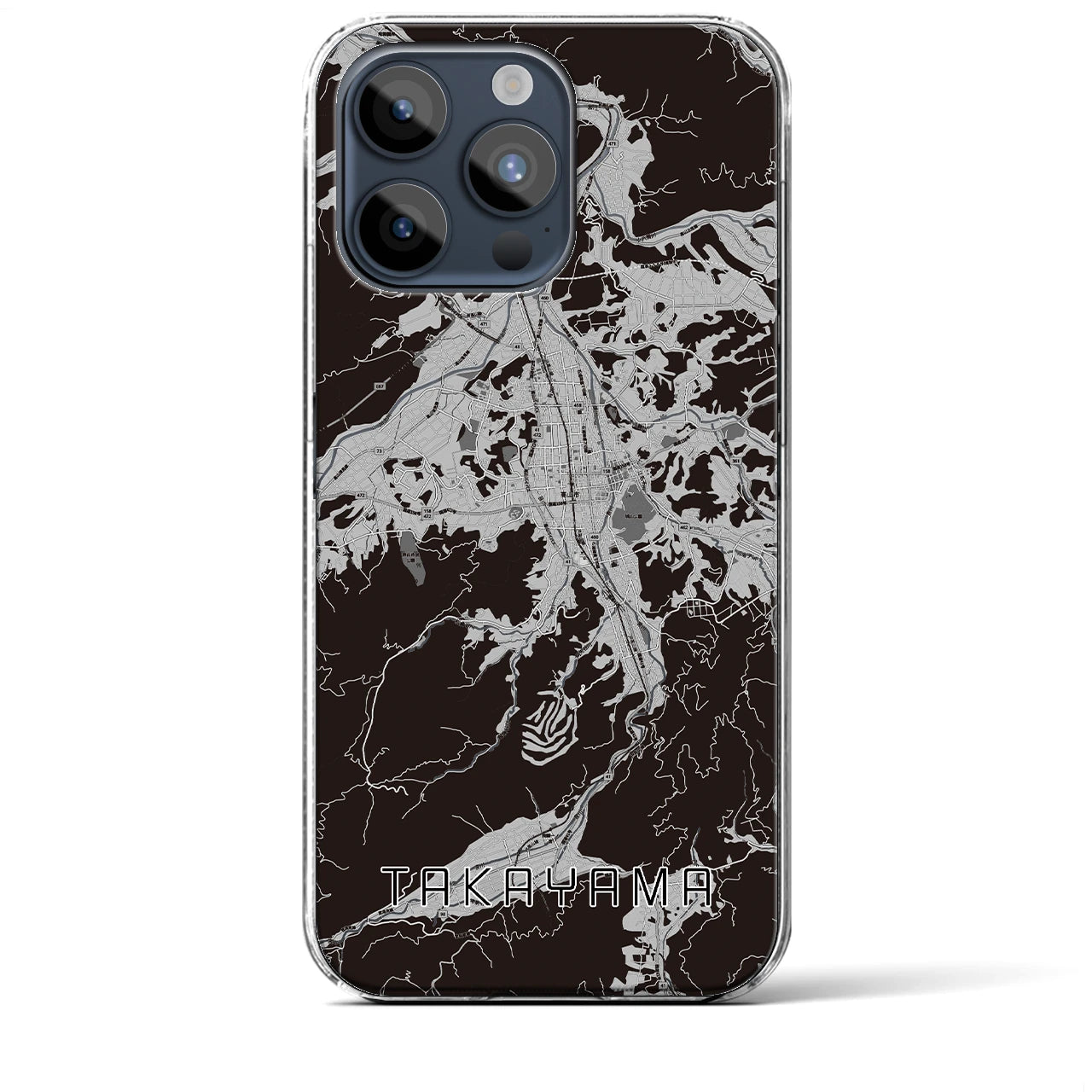 【高山(岐阜県)】地図柄iPhoneケース(クリアタイプ)