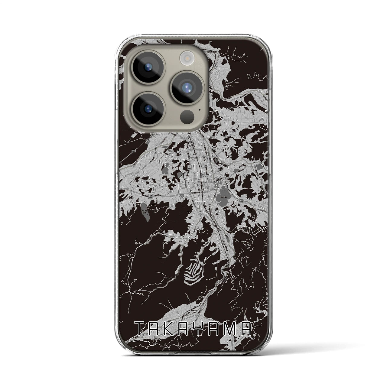 【高山(岐阜県)】地図柄iPhoneケース(クリアタイプ)