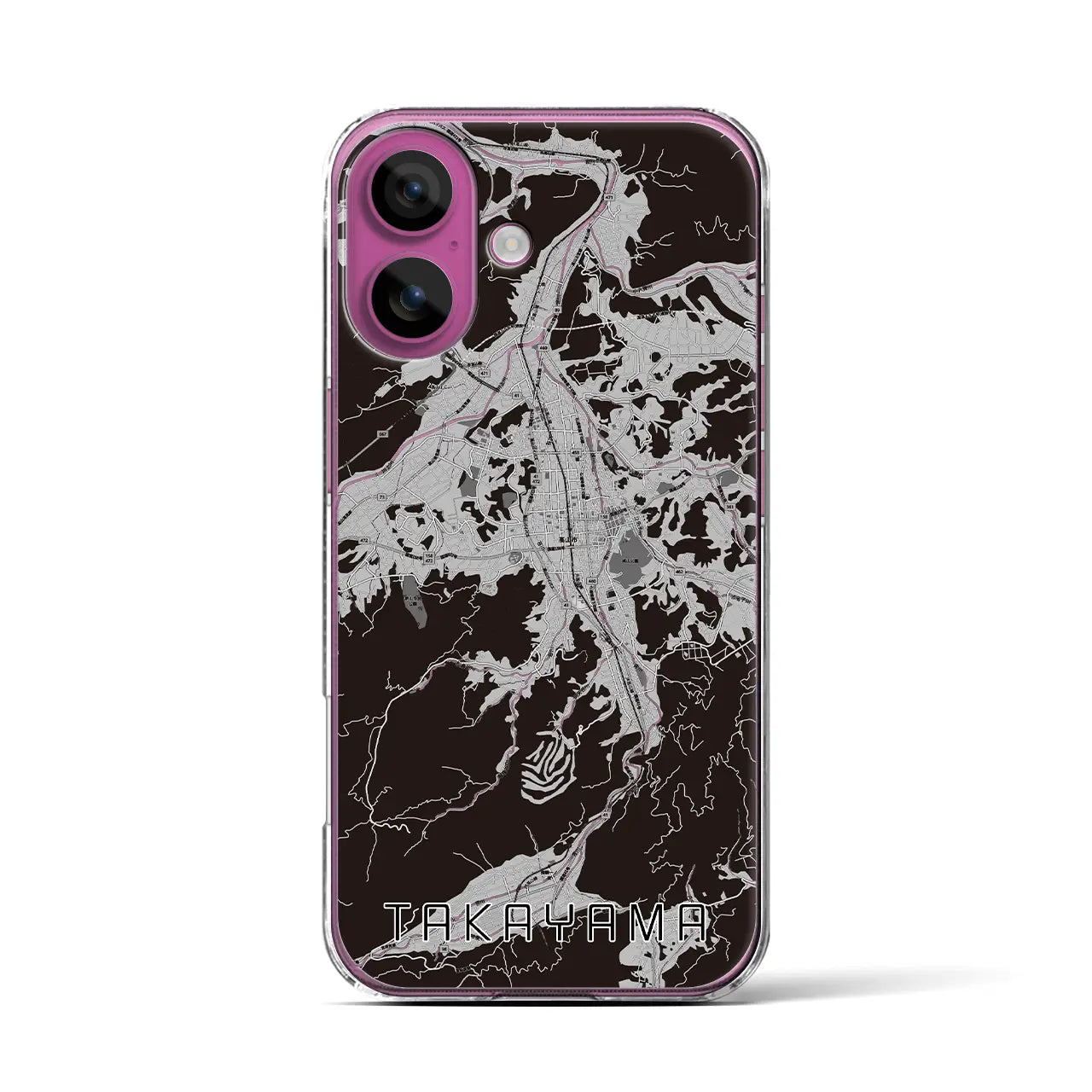 【高山(岐阜県)】地図柄iPhoneケース(クリアタイプ)