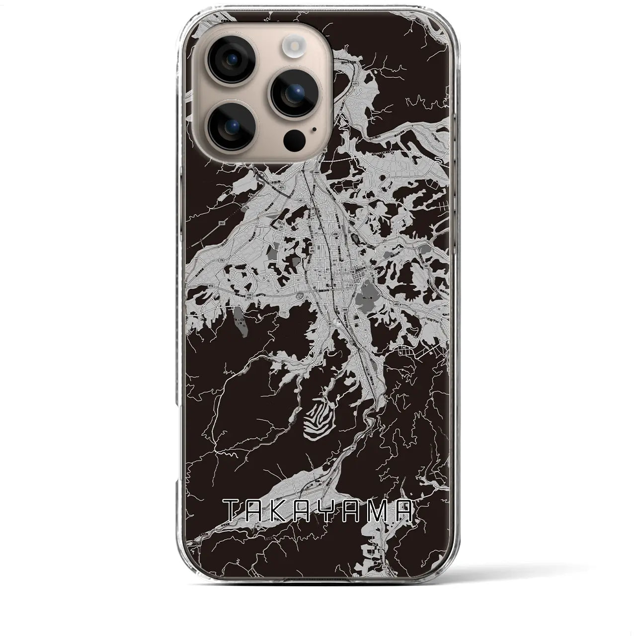 【高山(岐阜県)】地図柄iPhoneケース(クリアタイプ)