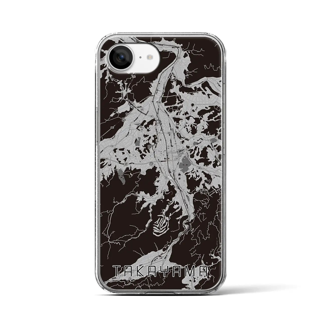 【高山(岐阜県)】地図柄iPhoneケース(クリアタイプ)