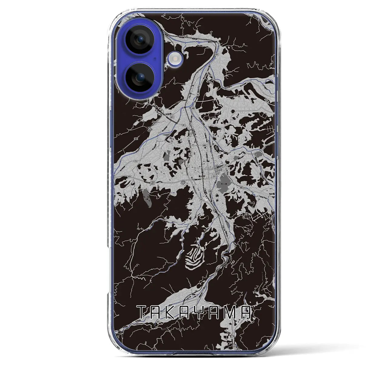 【高山(岐阜県)】地図柄iPhoneケース(クリアタイプ)