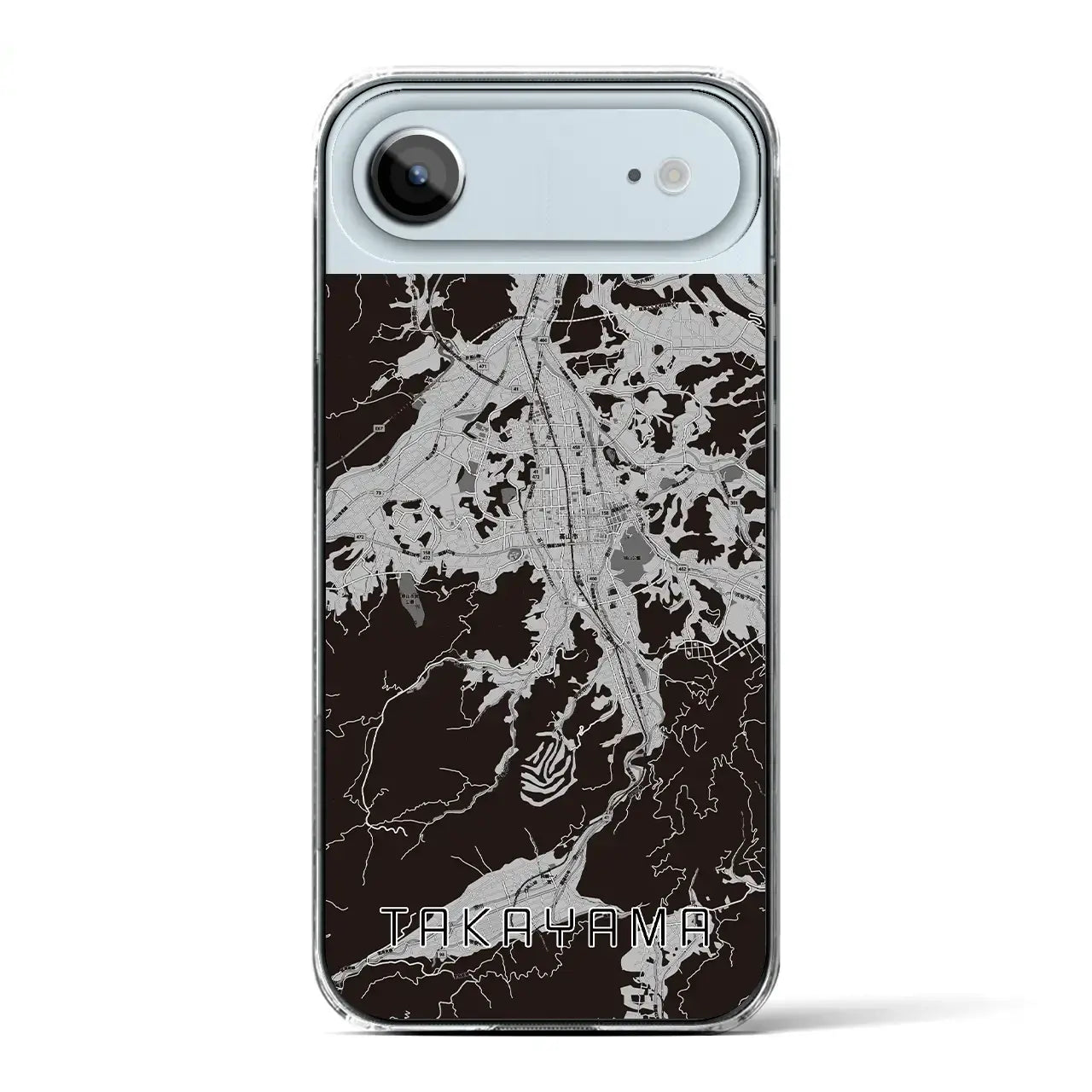 【高山(岐阜県)】地図柄iPhoneケース(クリアタイプ)