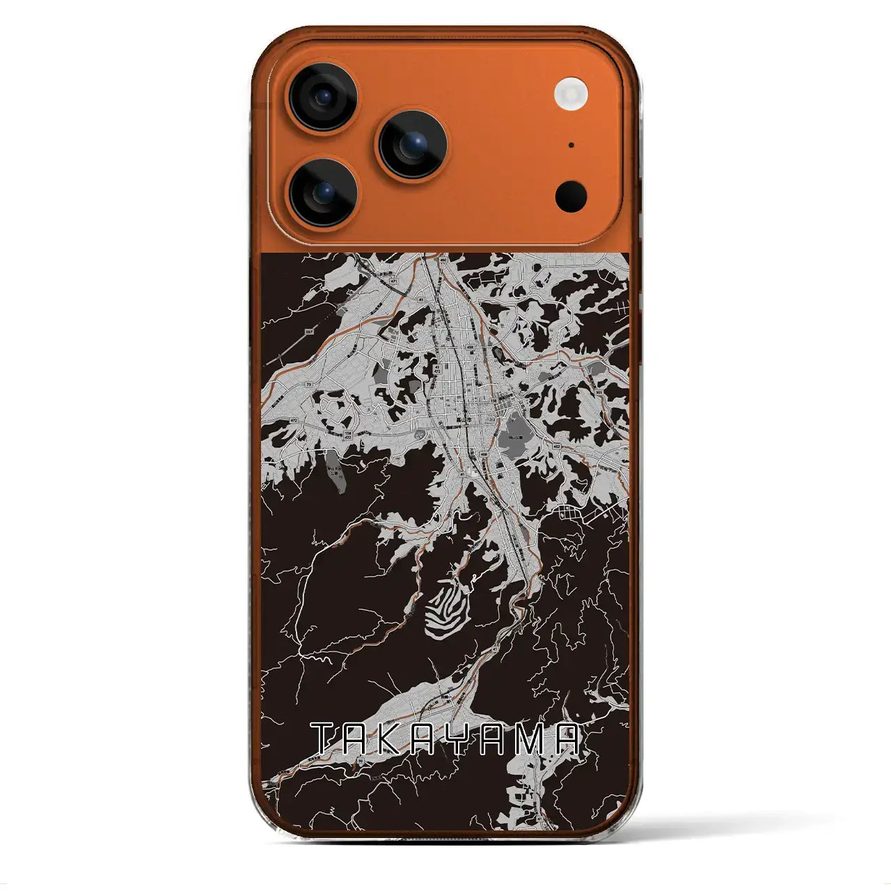 【高山(岐阜県)】地図柄iPhoneケース(クリアタイプ)