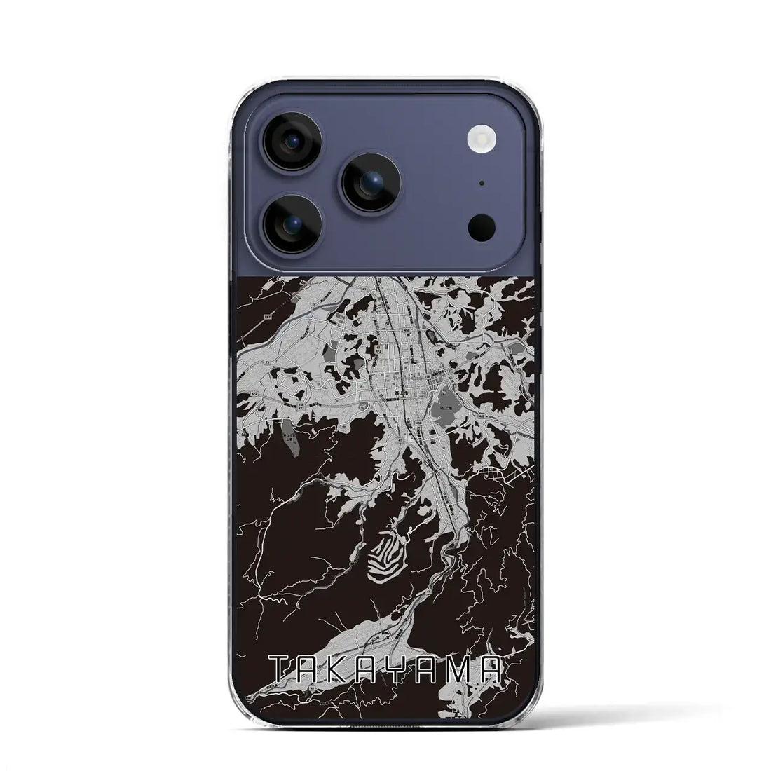 【高山(岐阜県)】地図柄iPhoneケース(クリアタイプ)