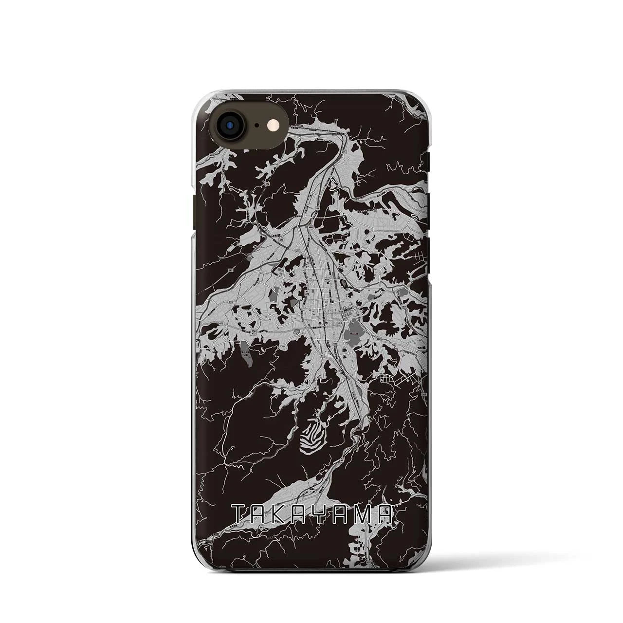 【高山(岐阜県)】地図柄iPhoneケース(クリアタイプ)