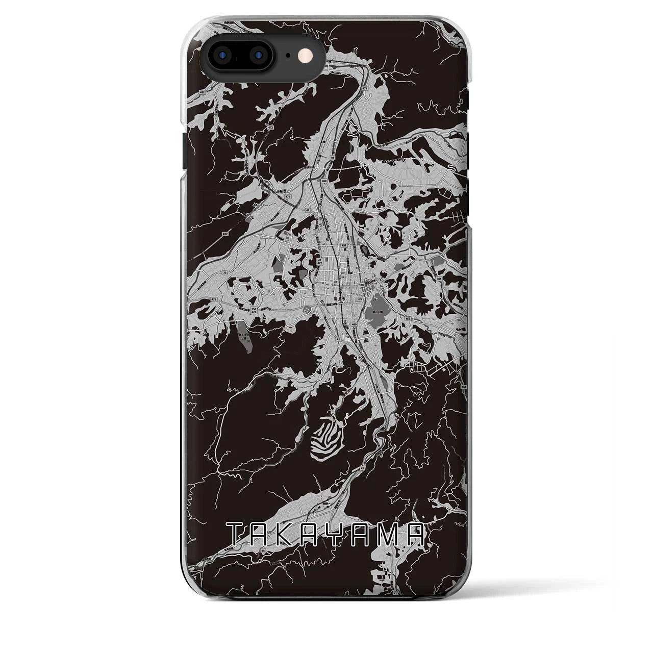 【高山(岐阜県)】地図柄iPhoneケース(クリアタイプ)