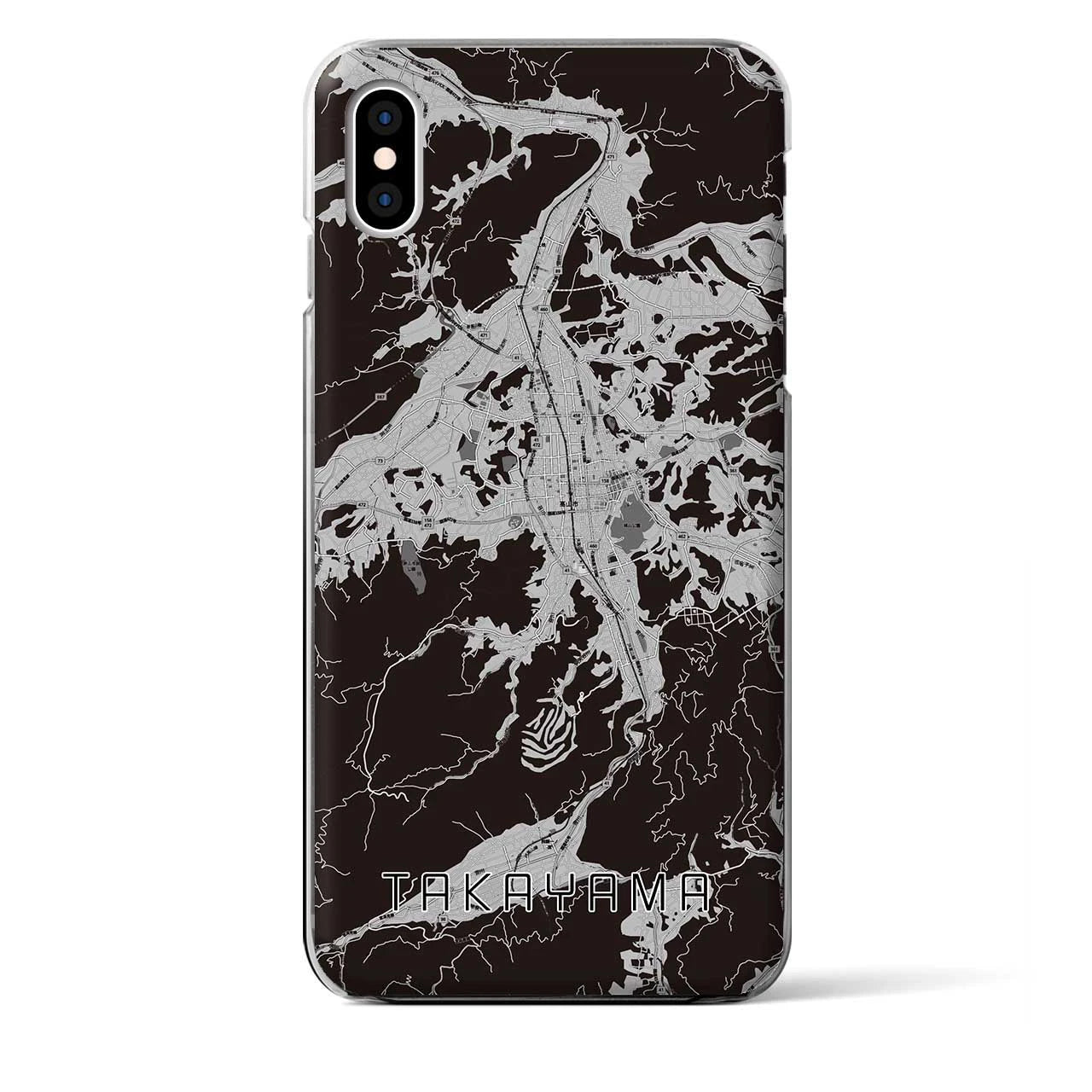 【高山(岐阜県)】地図柄iPhoneケース(クリアタイプ)