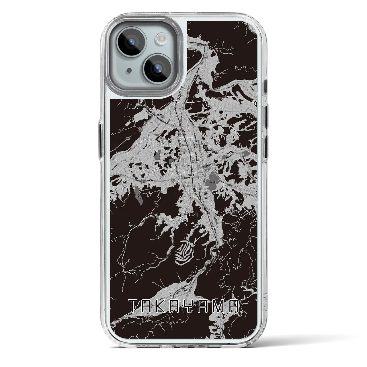 【高山(岐阜県)】地図柄iPhoneケース(MagSafeタイプ)
