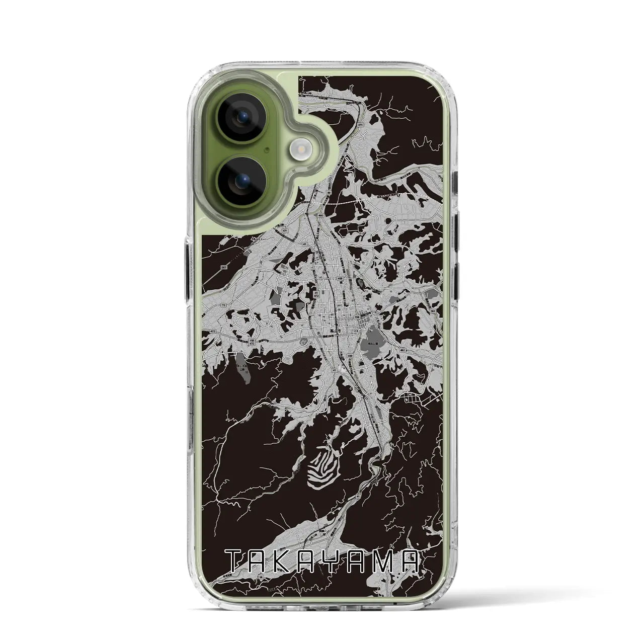 【高山(岐阜県)】地図柄iPhoneケース(MagSafeタイプ)